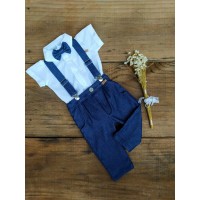 Conjunto Jeans para Batizado de menino