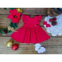 Vestido Infantil para Menina Flor de Natal